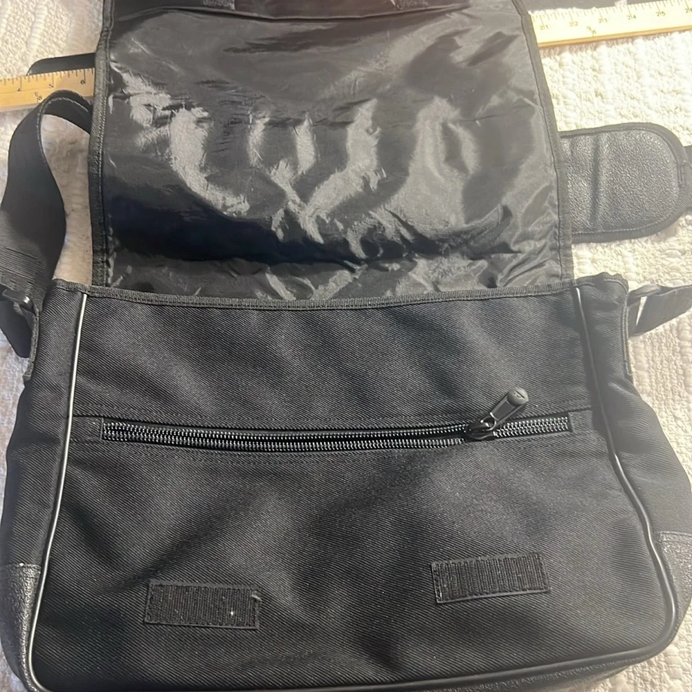 Vintage Y2k Diesel Spare Parts Canvas Messenger Bag size 16”Wide 13” H Black